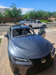 2023 Lexus IS 350 windshield replacement in Gilbert (In Process)