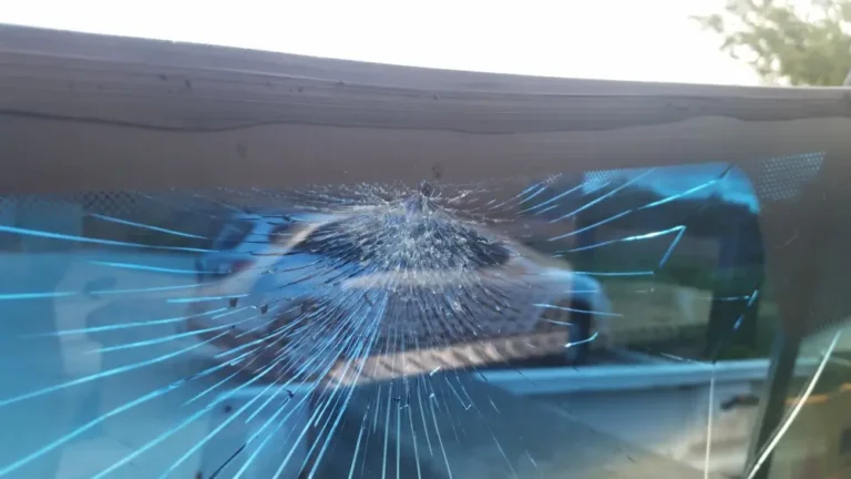 cracked windshield in Arizona blocking driver line of sight