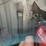 2012 Toyota Tundra Power Sliding Rear Window Replacement 8 Removing broken glass brackets from 2012 Toyota Tundra power slider