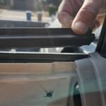 2012 Toyota Tundra Power Sliding Rear Window Replacement 12 Replacing felt protector on 2012 Toyota Tundra power sliding rear window