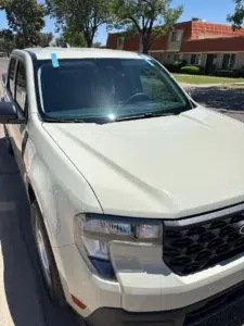Ford Maverick windshield replacement with forward camera calibration in Mesa Arizona by 1st Shot Auto Glass