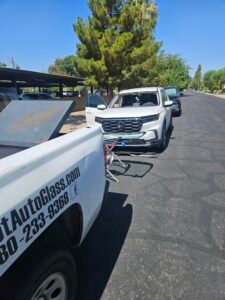 ADAS Calibration Services 2 1st Shot Auto Glass mobile windshield replacement service for 2024 Honda Pilot in Phoenix Arizona