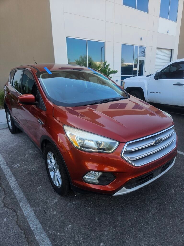 Completed mobile windshield replacement on a 2022 Ford Escape requiring ADAS camera calibration in Chandler, Arizona.