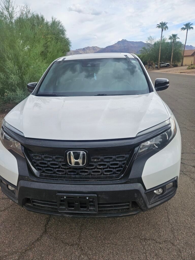 Completed windshield replacement on a 2021 Honda Passport in Gold Canyon Arizona