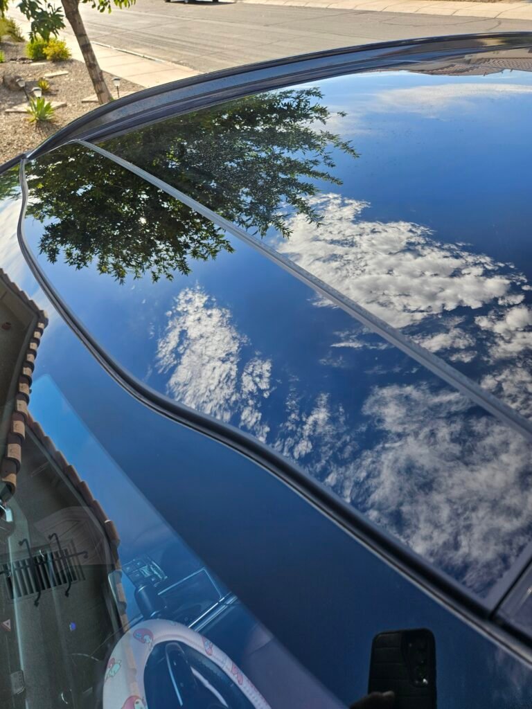 Completed OEM roof glass replacement on a 2023 Kia Sportage in Gilbert, AZ