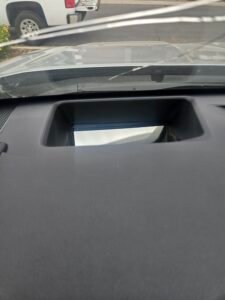 2023 Toyota Highlander heads-up display projector below the windshield
