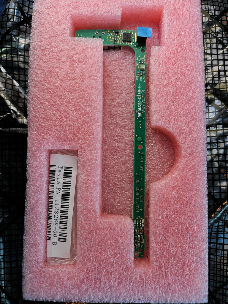 Replacement rain and condensation sensor circuit board for a Tesla Model 3 windshield